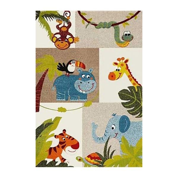 JUNGLE børnetæppe, størrelse: 80x150 Flerfärgad
