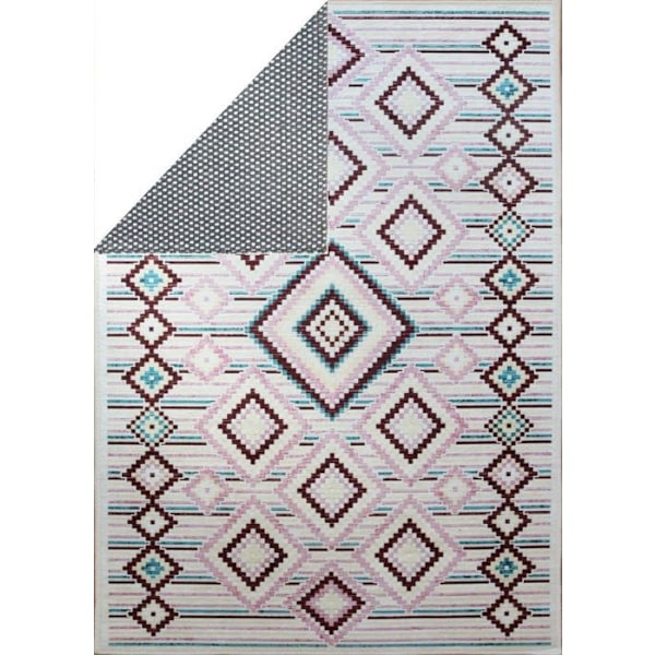 Matta - MANI TEXTILE - Berber - Rosa - 160x230 - Halkfri och maskintvättbar Rosa