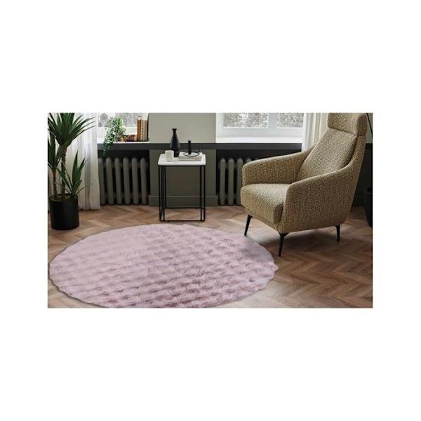 Mani Textile - Tapis de salon Douceur TOSCANA Rosa 120x120 Rosa