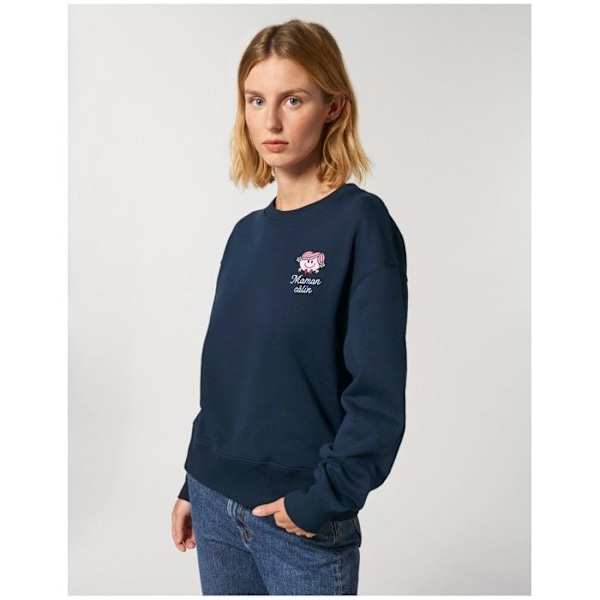 Herr Fru - SWEAT KVINNA MAMMA KRAM HJÄRTA XXL Blå XXL