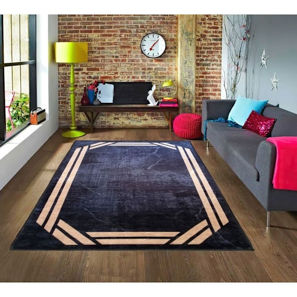 REBELLE stuetæppe, Sort Mål - 160x230