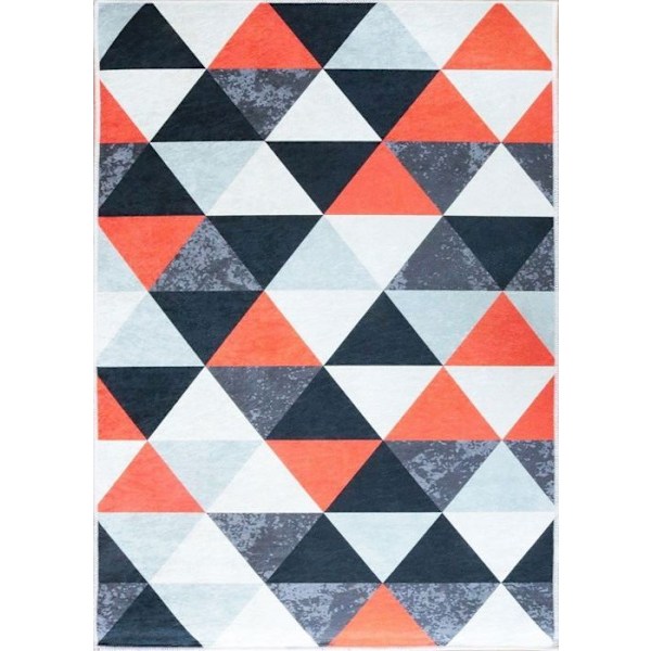 Matto - MANI TEXTILE - Kolmio Punainen - 50x80 cm - Synteettinen - Moderni Röd