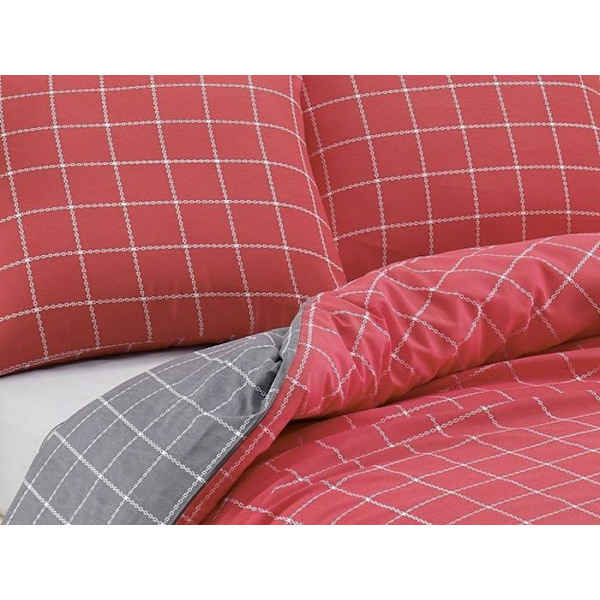 Sängkläder - TRENDY - Röd - 220x240 cm - 80% Bomull - 20% Polyester Röd