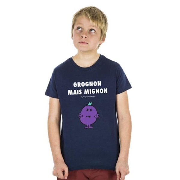 T-shirt - Monsieur Madame - GROGNON MAIS MIGNON 2 - 100% bomull - Färg NAVY - Barn 12 år marinblå 12 år