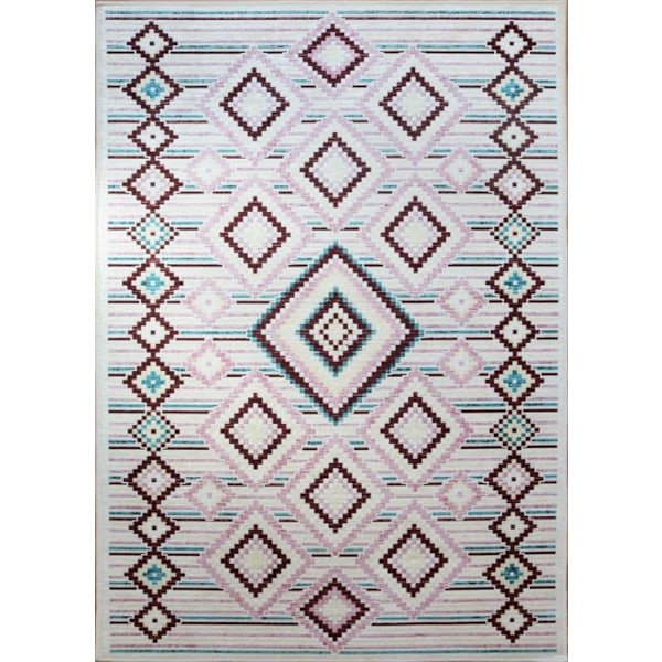 Matta - MANI TEXTILE - Berber - Rosa - 160x230 - Halkfri och maskintvättbar Rosa