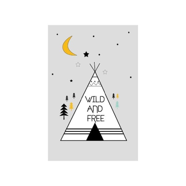 Teppe barnrom 120x160 cm Polyester Tipi Teepee