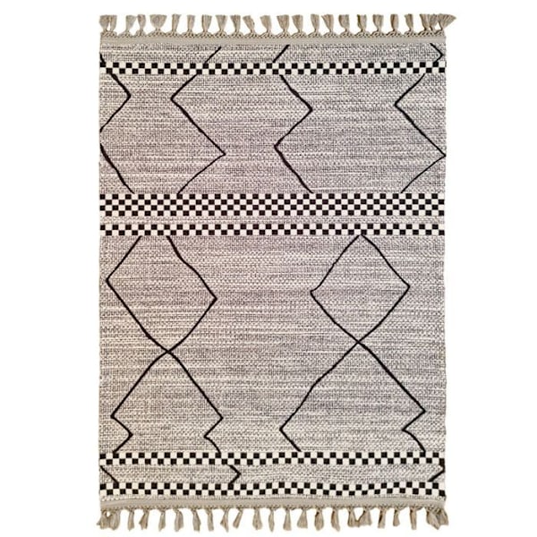 Tæppe - ANATOLIAN STAR - ASNI - 300x400 - Tykkelse 6mm - Polyester - Grå Grå