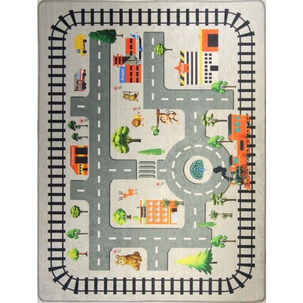 CIRCUIT ZOO Harmaa matto, koko: 120x160 Grå