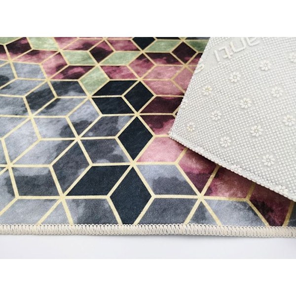 Matta - MANI TEXTILE - LUXE Gyllene, Rosa - Rektangulär - Samtida - Design Guld, Rosa