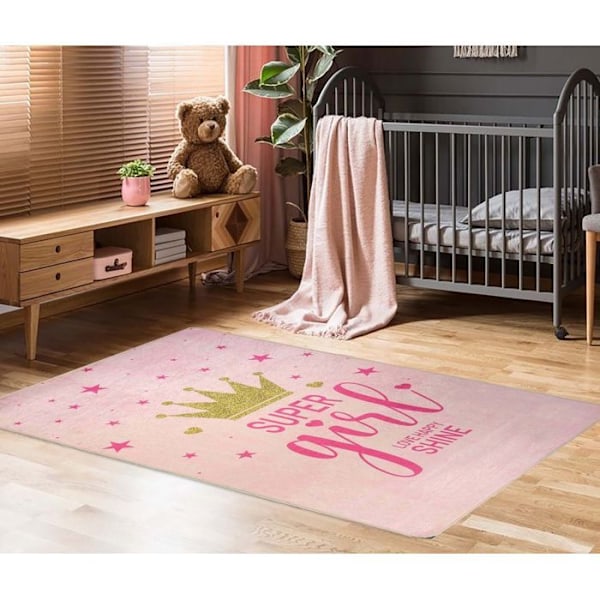 SUPER GIRLS matto, koko: 120x160 Rosa