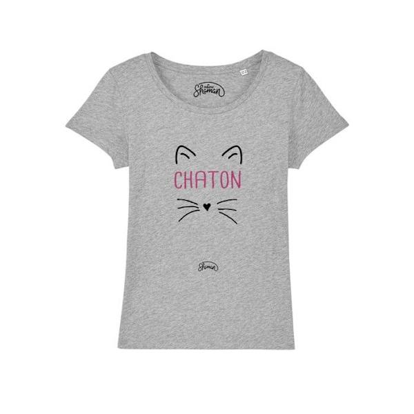 SHAMAN - NAISTEN T-SHIRT HARMOINEN KISSA Grå jag