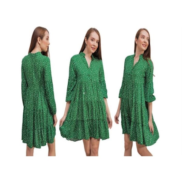 Kuviollinen mekko - vihreä, koko: 40 Grön 36