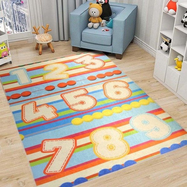 NUMBER Børnetæppe, Størrelse: 120x160 Beige