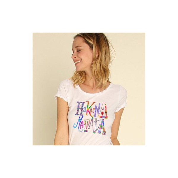 Wooop - T-SHIRTTI NAISET HAKUNA MATATA VÄRI XL Svart XL