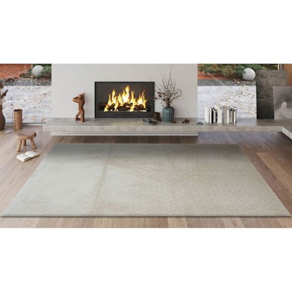 Stue tæppe 200x290 cm Polyester Astana Beige Astana