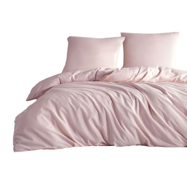 Sängkläder - UNI - Powder Pink - 140x200 - Duvetcover - 1 örngott Rosa