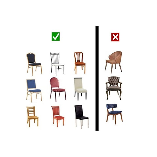 Rosa stretch stolsöverdrag - One size - Mått 19x15,5x14 - 23x18x18 Rosa