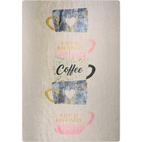 Keittiömatto - CUP - 60x90 cm - Vaaleanpunainen - Liukumaton - Konepestävä Rosa