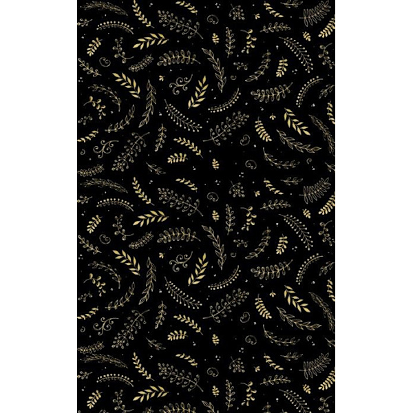 Mustakultainen joulumatto, koko: 70x140 Svart