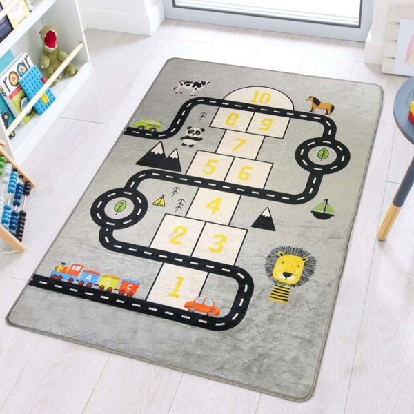 CIRCUIT Marelle Grå Tæppe, Størrelse: 80x150 Grå