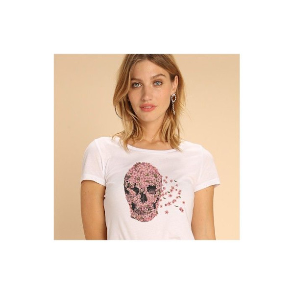 Wooop - TSHIRT KVINNA BEAUTIFUL DEATH L Blå jag