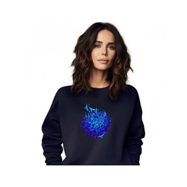 Wooop - SWEAT FEMME SEAFLOWER L Blå jag