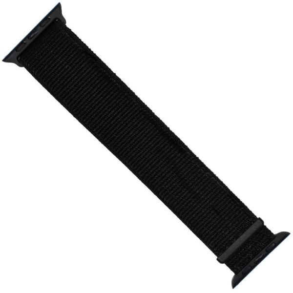 Watchband - Nylonband - Kardborrestängning- 38/40 mm (Svart)