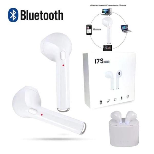 Hörlurar In-ear -Bluetooth - pods -  i7  mini (Vit)