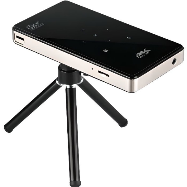Bärbar DLP Videoprojektor 4K 1080P Wifi Android Full HD HDMI AV 3D Hemmabio - P09