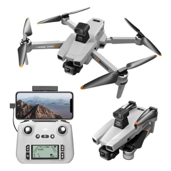 EKASN Drone 8K GPS FPV Full HD-kamera med 3-axlig kardan och undvikande av laserhinder - Grå