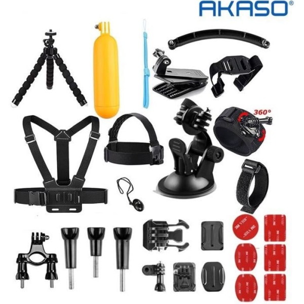 AKASO 2021 Sportkameratillbehör 14 i 1-pack för Gopro Hero AKASO EK7000 Brave 4 V50 Pro EK7000 Pro V50 Elite Vision3/4