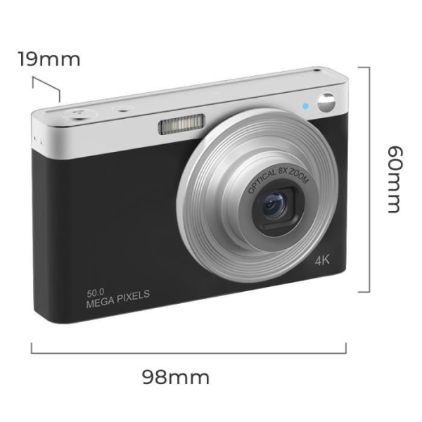 4K 50MP digitalkamera 16X zoom autovideokamera med 32G och batterier