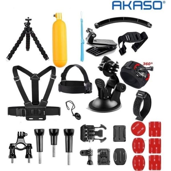 2021 NYA AKASO Sportkameratillbehör 14 i 1-pack för Gopro Hero AKASO EK7000 Brave 4 V50 Pro EK7000 Pro V50 Elite Vision3/4