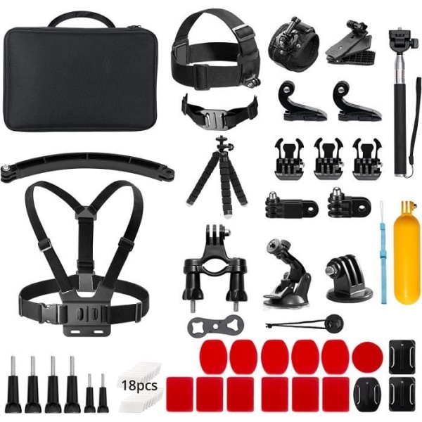 AKASO Camera Sport Accessories Kit 60 i 1 För alla kameror i AKASO/GoPro Hero/DJI/Apexcam-serien FOTO TILLBEHÖR 60 STK