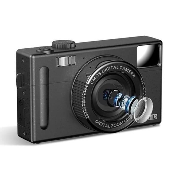 EKASN Digitalkamera - 48MP 1080P - 16X Zoom - Svart