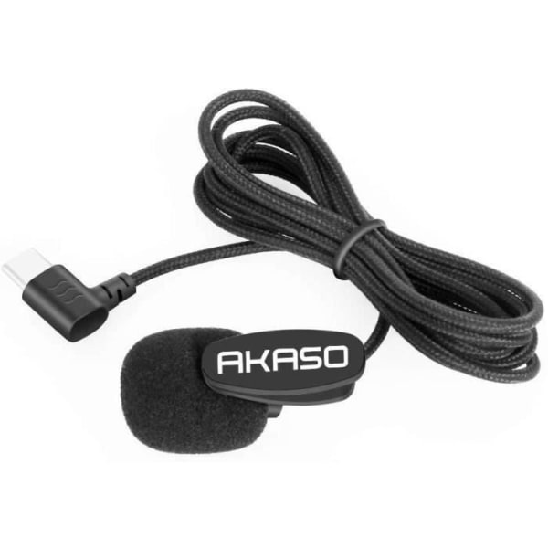 AKASO Brave 7 4K sportkamera med extern mikrofon och tillbehör - svart