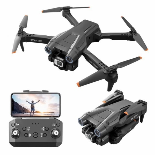 Dragon Touch Mini 4K Drone lokalisering Optical Flow - 4K HD Drone 2 kameror med kontroll 18 minuter 360° 2 batterier Svart