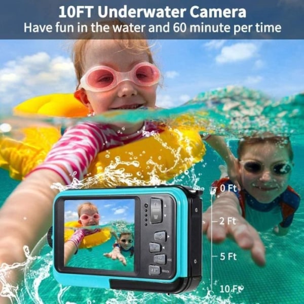 Vattentät undervattenskamera videokamera 2,7K 1080P FHD 48 MP digital videokamera Video Selfie Actionkamera