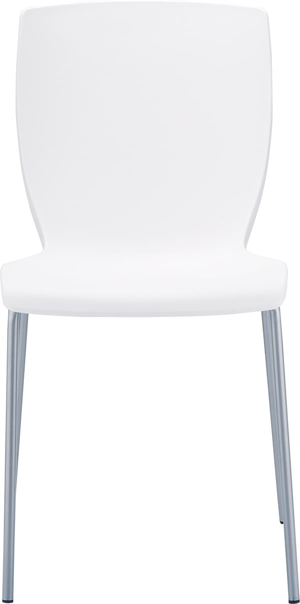 2 -deluppsättning staplingsstolar - polypropylenstolar - Space -Saving Design | Färg: Vit