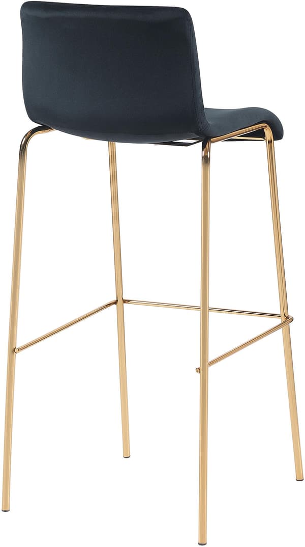 Barstol sammet - pall - extra sittplats komfort, gyllene vierpoots ram