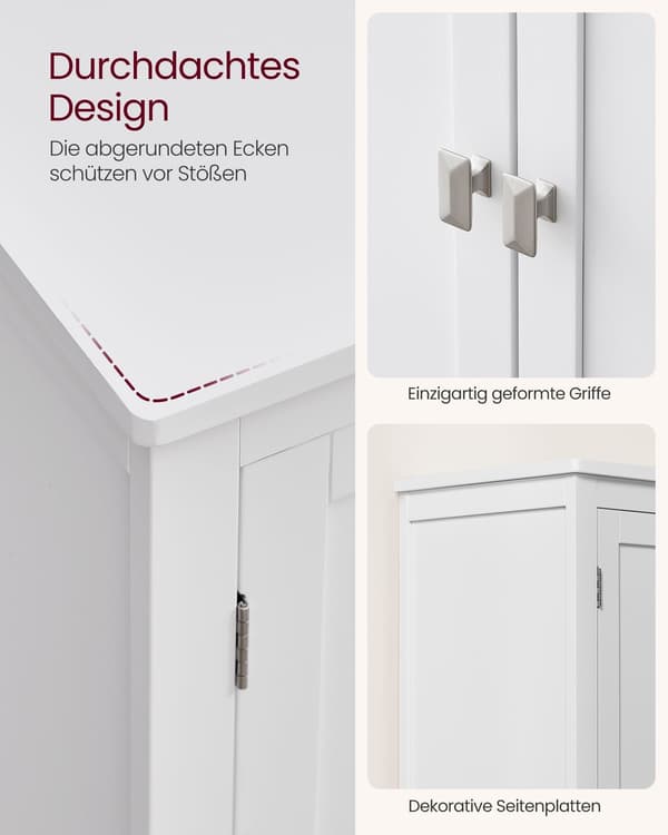 Badrumsskåp vit MDF 30x60x110 cm - förvaring
