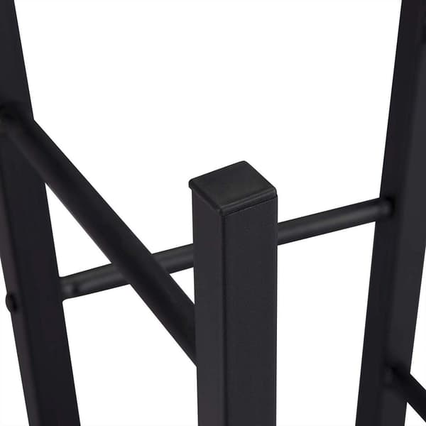 Barstolar 2-delat set stålram MDF-sits | Mörk bok | 30x30x71 cm