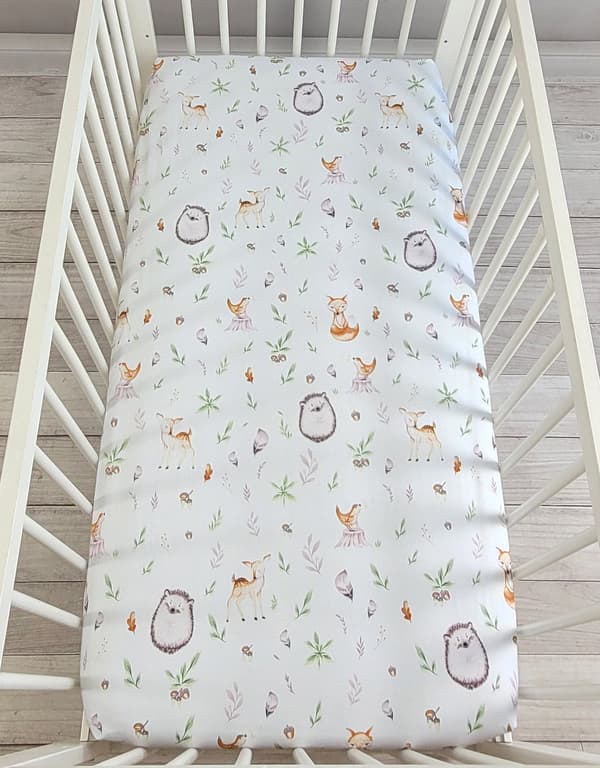 Bomullsmonterad ark 120x60 cm, ark, perfekt passform för babysäng tack vare elastiskt band