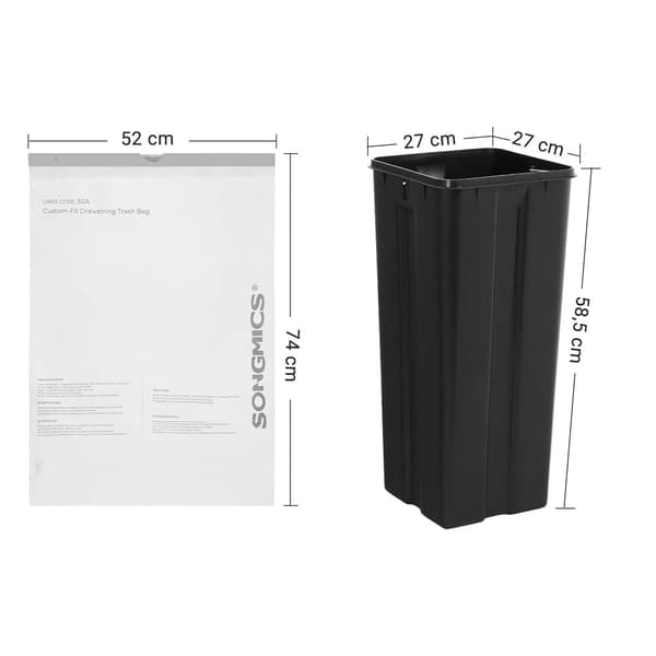 Avfallspåsar 60 l - Rivsäker HDPE - 52 x 74 cm