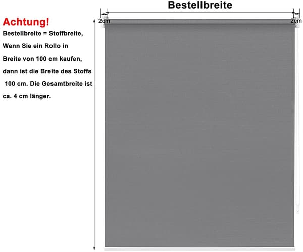 Vertikal utomhusmarkis för balkong | Mörkgrå | 100x240 cm