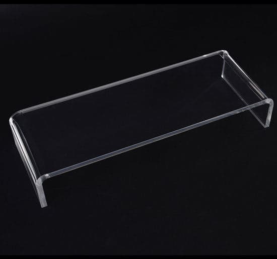 Monitorstativ i glas | Färg: Transparent | Mått: 53x7,48x3,54 cm