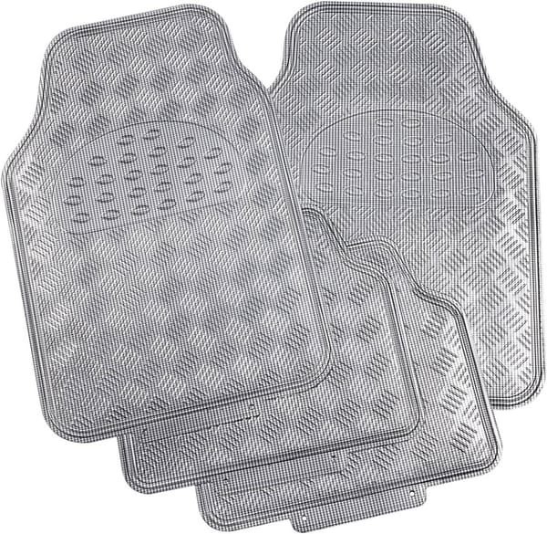4-delad universal bilmatta set med relief | Antracit
