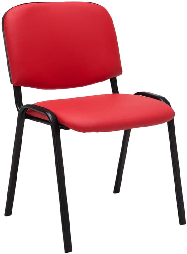 Stackstol Artificial Leather - Mötesstol - Bekväm sittkomfort, stapelbar | Färg: grädde