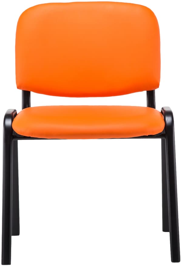 Stackstol Artificial Leather - Mötesstol - Bekväm sittkomfort, stapelbar | Färg: Orange