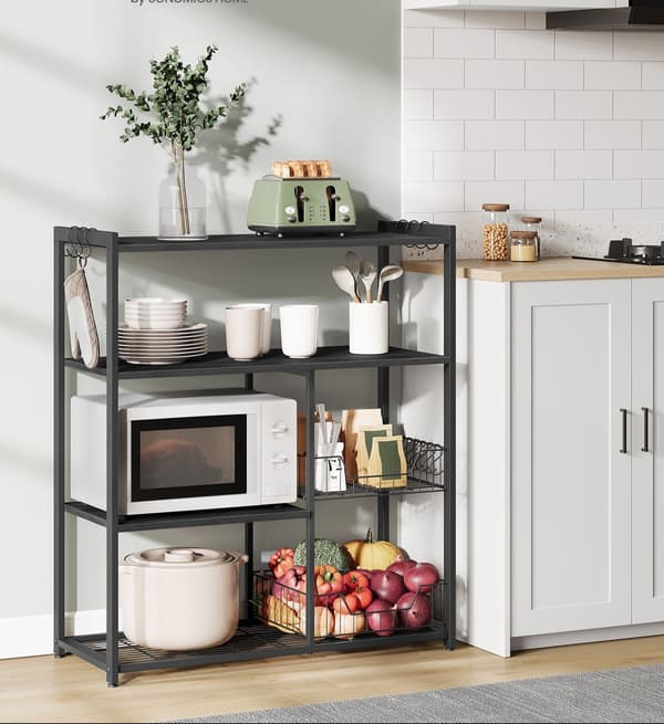Köksställ - förvaringsställ i metall - robust stål - 35 x 80 x 95 cm